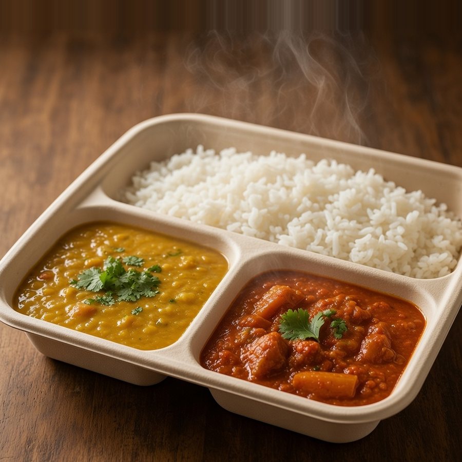 13 inch square, 6 compartments